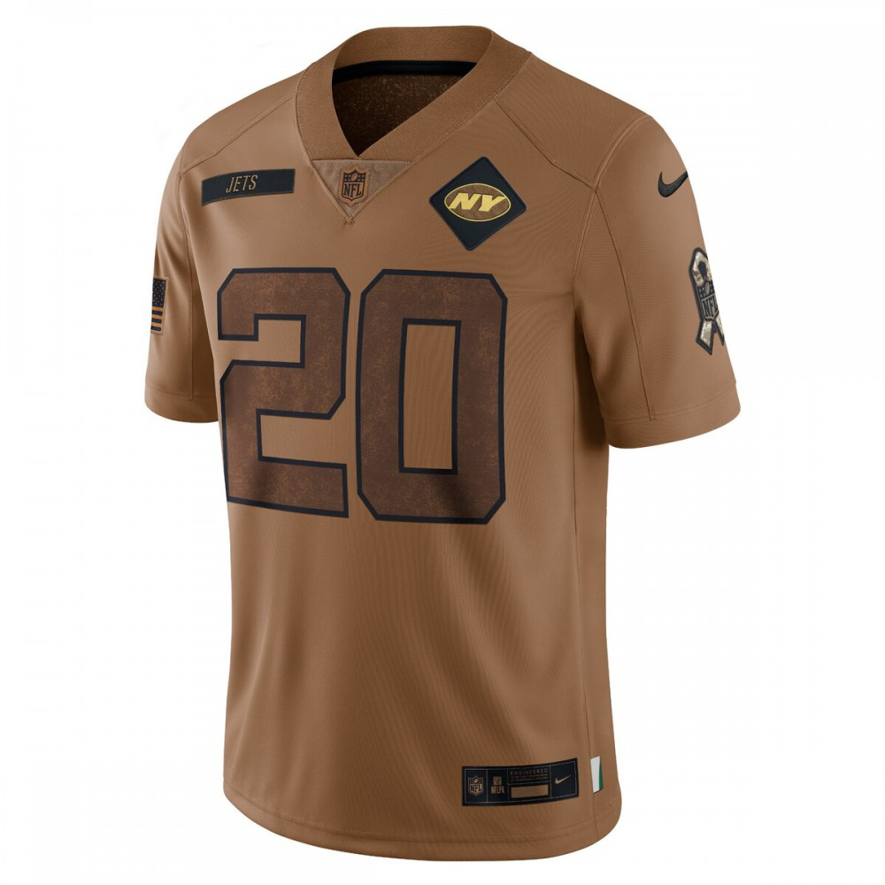 Breece Hall New York Jets Nike 2023 Salute To Service Limited Jersey - Brown-GridironStore